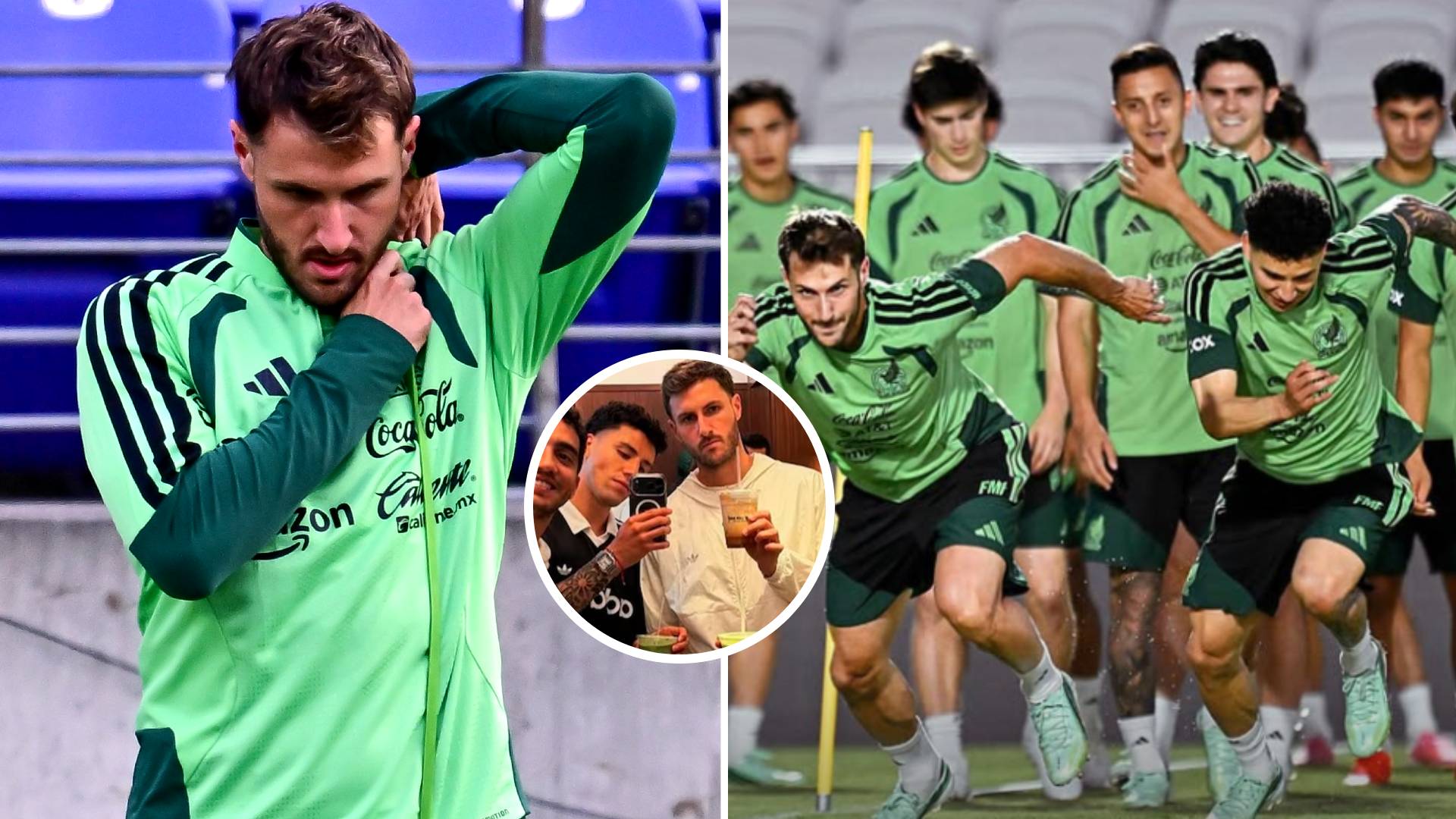 Santiago Giménez y Jorge Sánchez por un Matcha Latte MEXSPORT / Captura IG