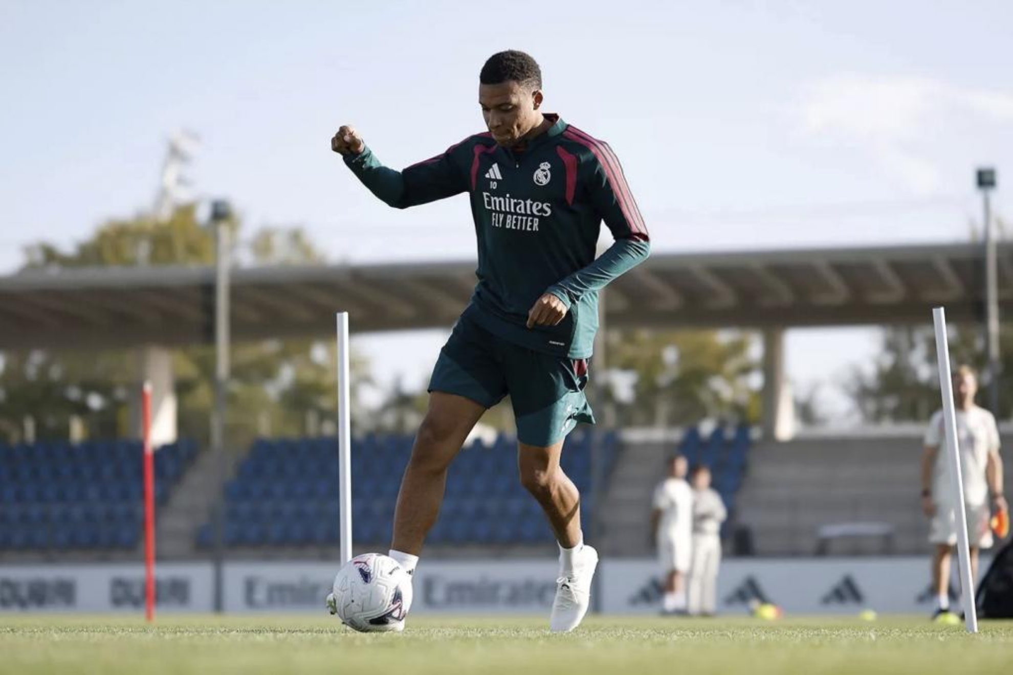 Mbappé, entrenando en la Ciudad Deportiva del Real Madrid. REALMADRID.COM