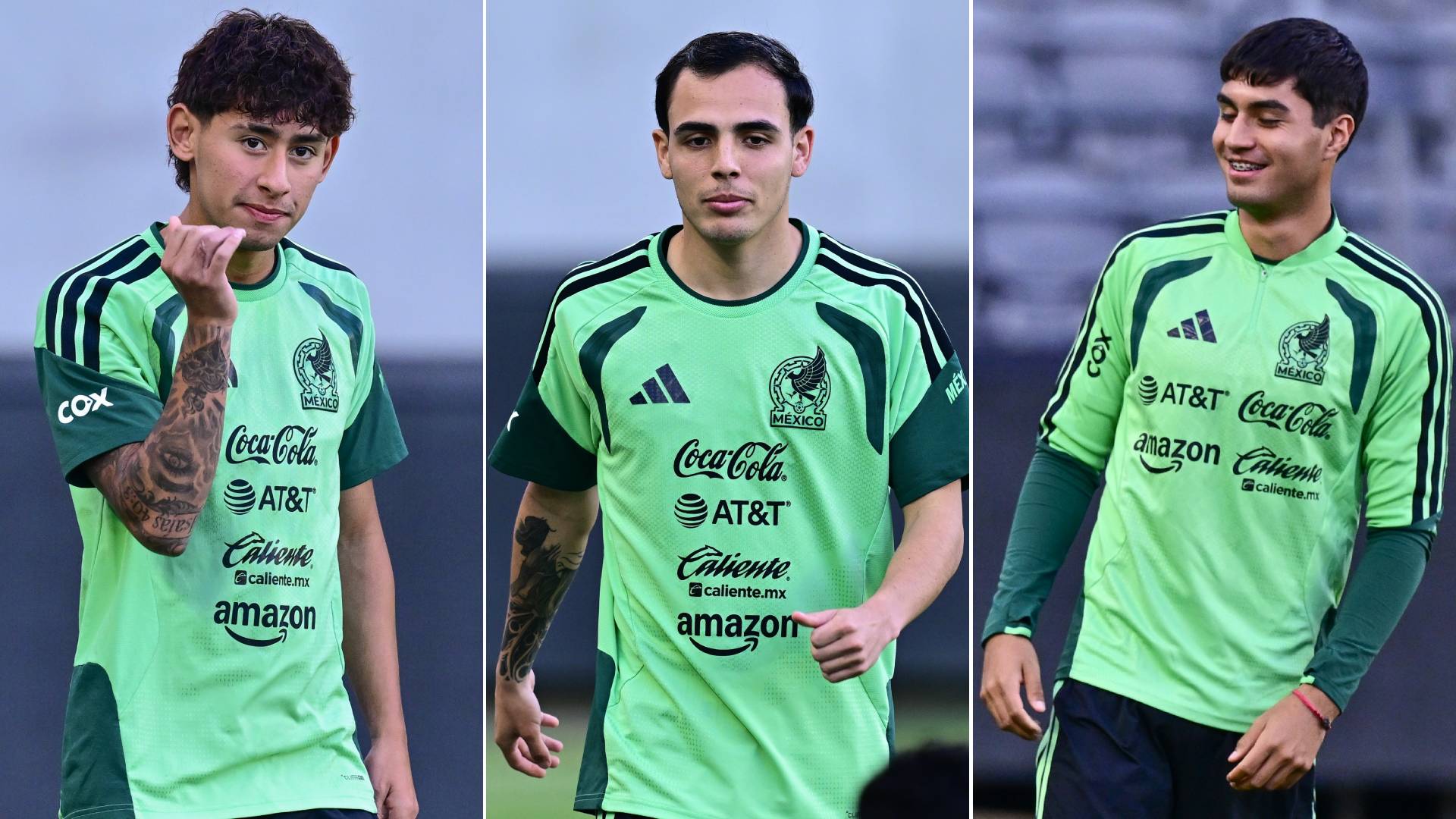Santiago Sandoval, Hugo Camberos y Everardo López en Selección Mexicana / Mexsport
