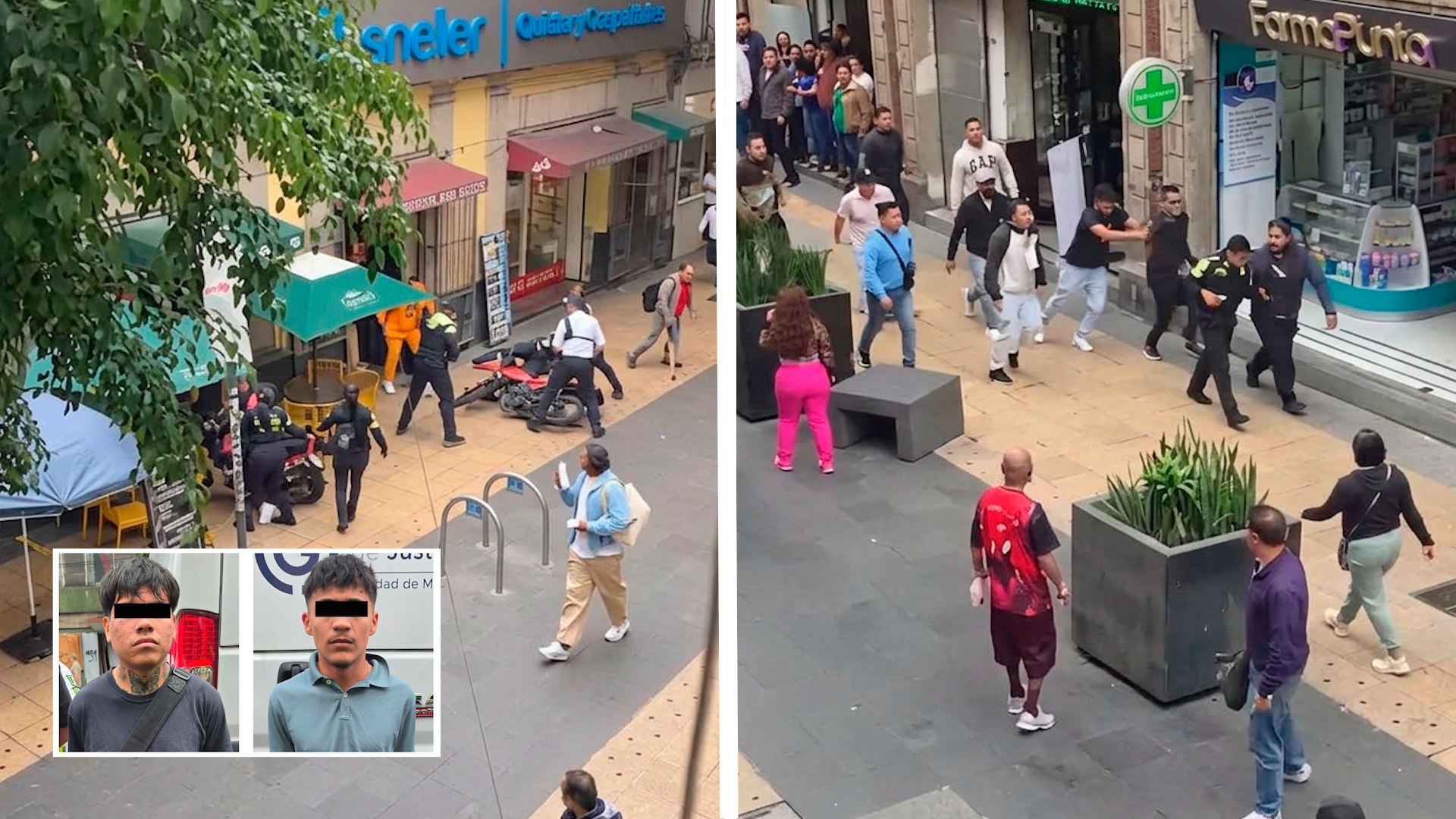 Un guardia de seguridad y un oficial de tránsito resultaron gravemente lesionados, lo que provocó que tuvieran que ser atendidos por paramédicos al sufrir varias. Además se informó que hubo siete detenidos. X