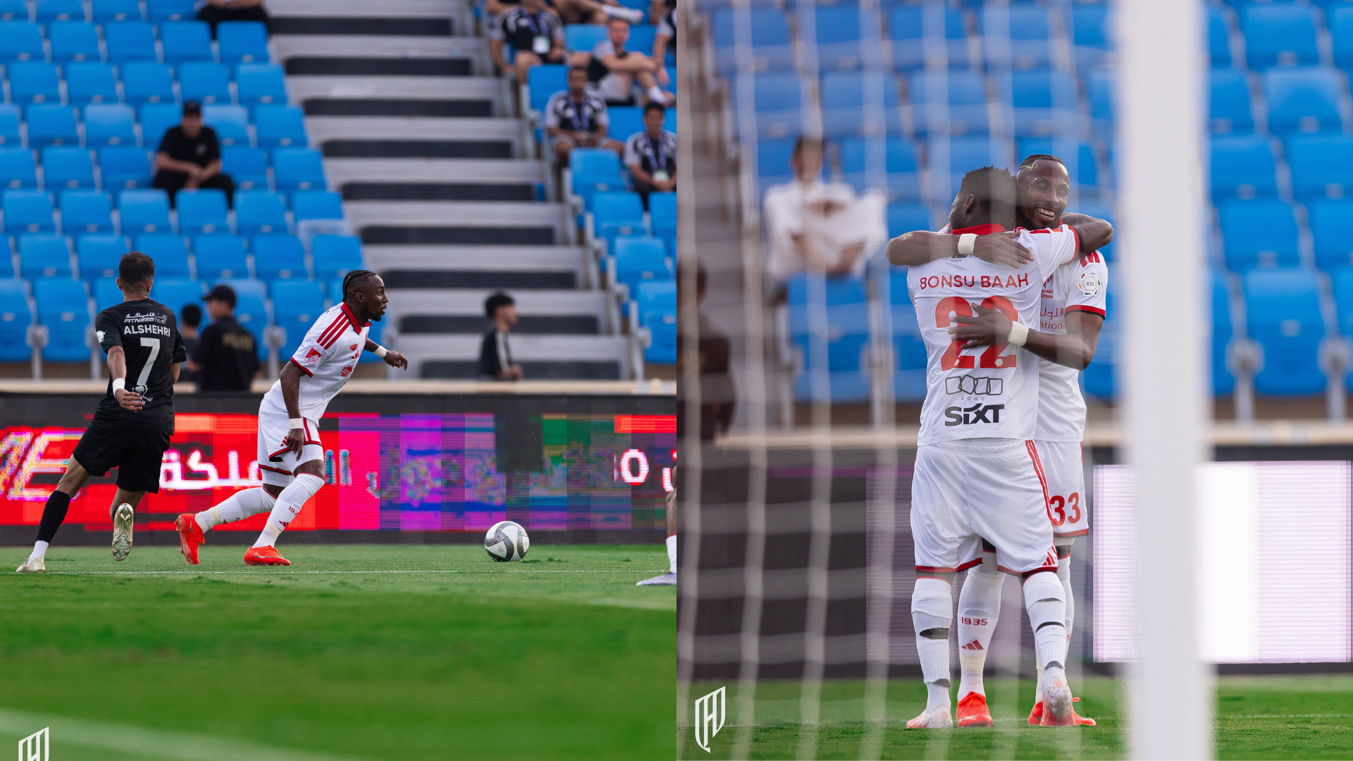 Julián Quiñones anotó gol vs Al Khoolod. / ESPECIAL