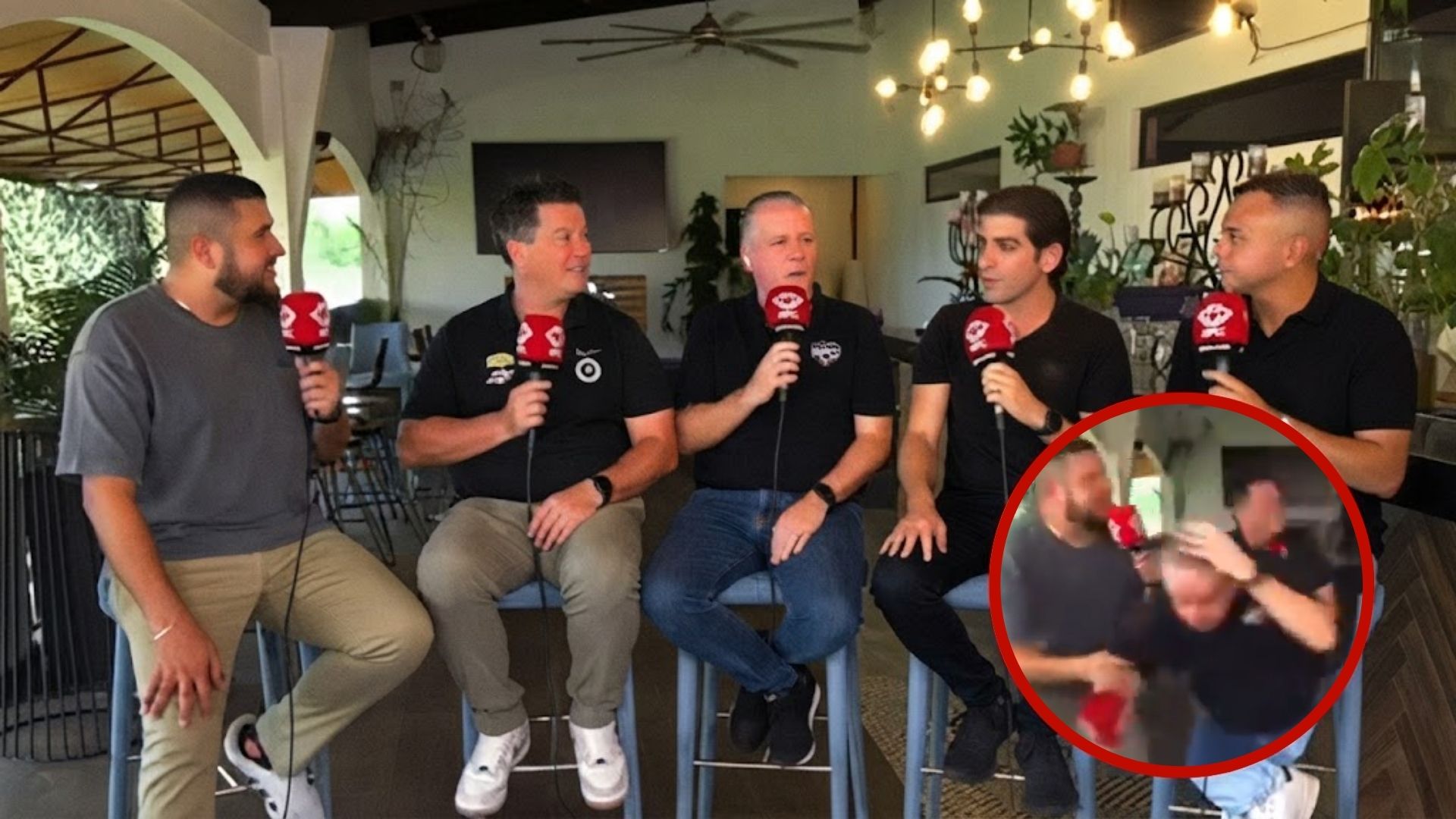 Cinco participantes de un programa deportivo fueron sorprendidos por un potente sismo mientras transmitían desde Santiago, Veraguas, y tuvieron que abandonar el estudio. / ESPECIAL Deportes RPC