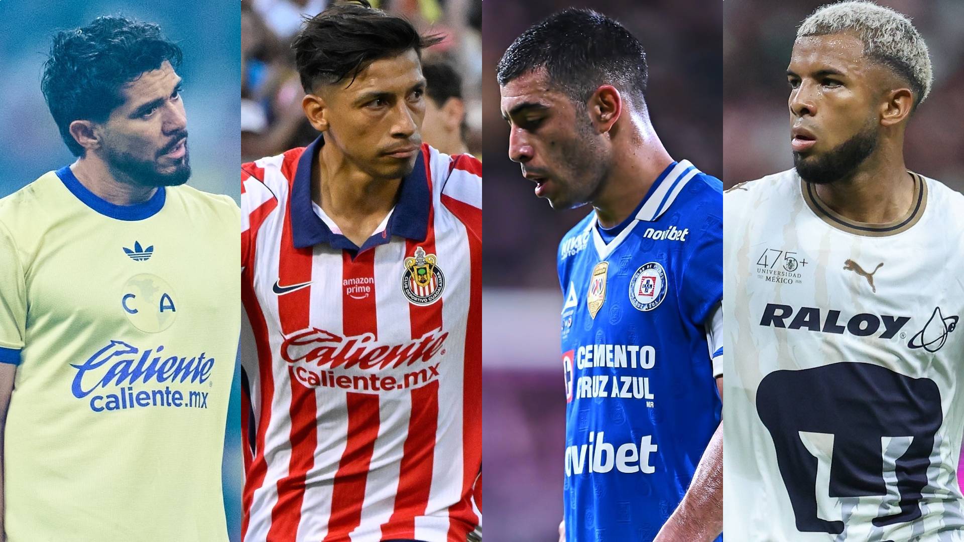 América, Guadalajara, Cruz Azul y Pumas. MEXSPORT