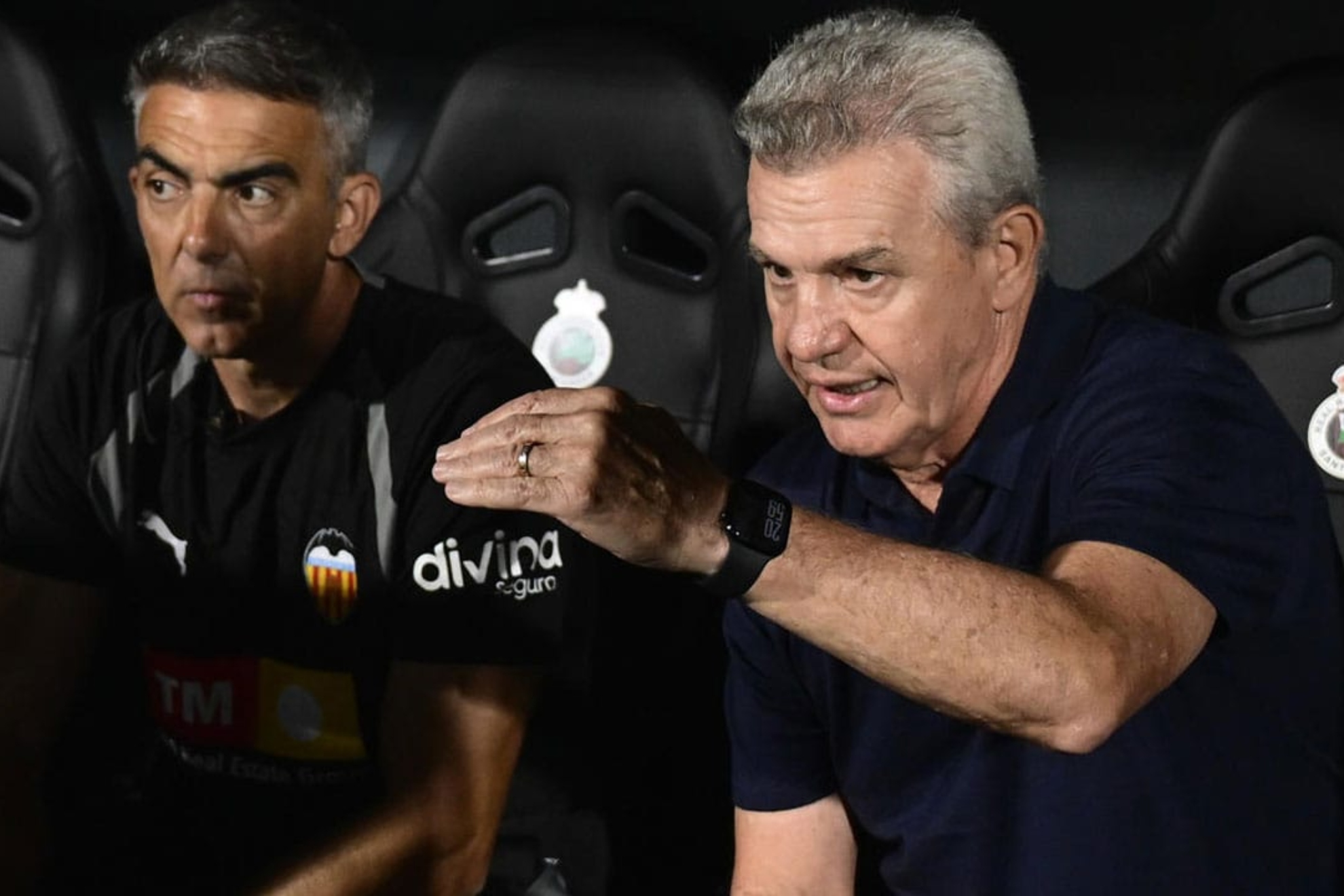 Javier Aguirre, en el banquillo del Sardinero EFE