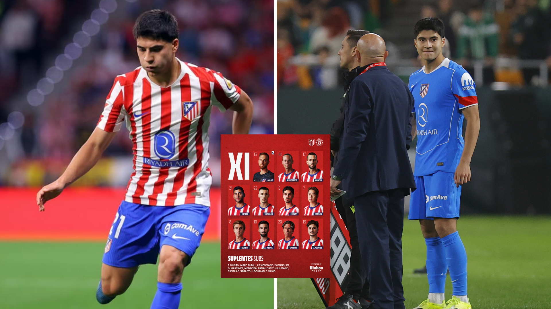 Obed Vargas alarga su agonía con el Atlético de Madrid en Champions League /X@Atleti IG@obed.vargas