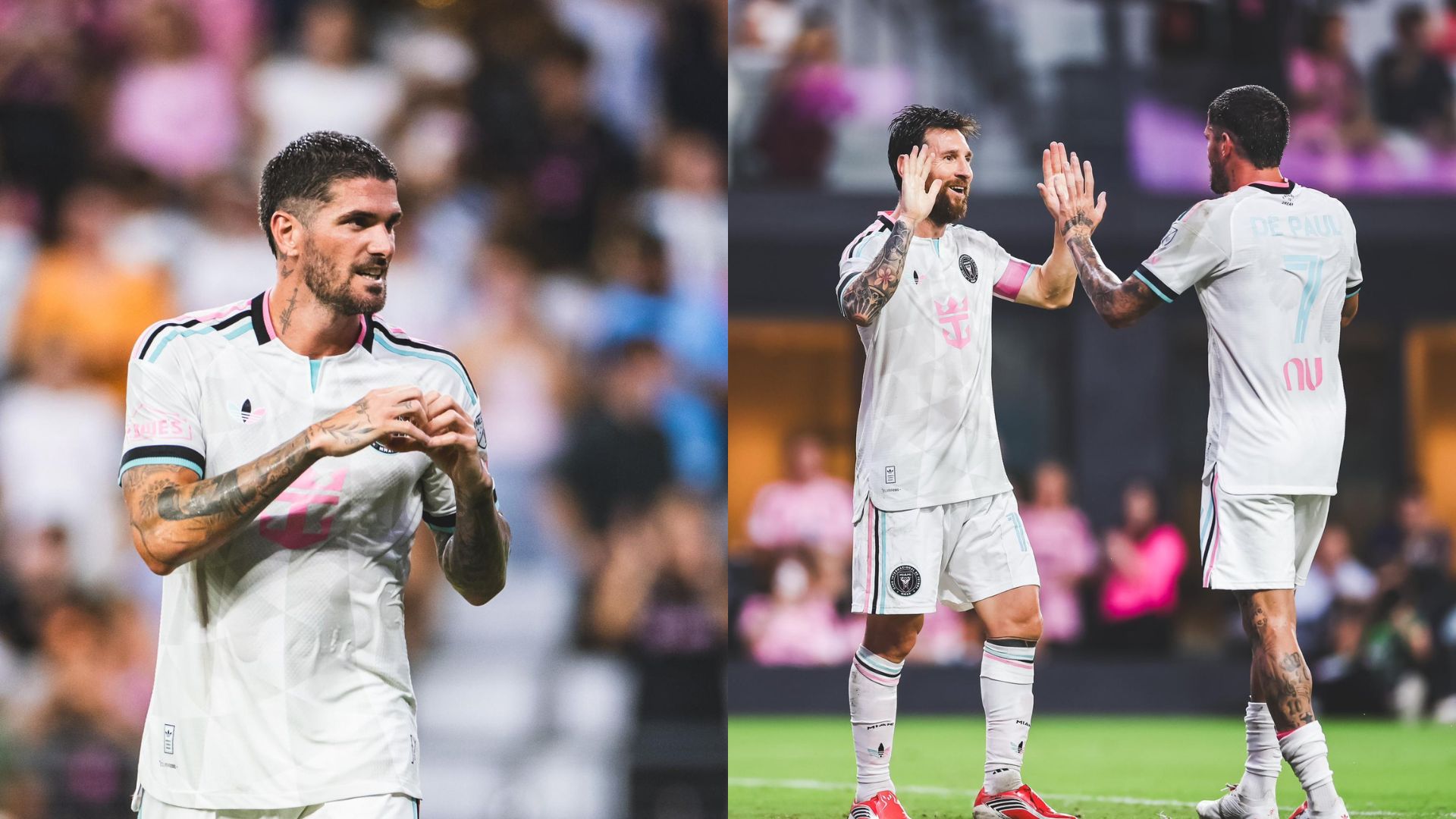 Rodrigo de Paul firmó una espectacular definición al ángulo tras una asistencia de Lionel Messi en la victoria de Inter Miami sobre New York City FC. / ESPECIAL X @InterMiamiCF