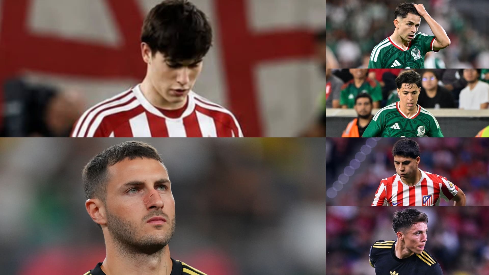 Armando González, Santiago Giménez, Obed Vargas, Mateo Chávez, Rodrigo Huescas y Álvaro Fidalgo cada vez tienen menos minutos con sus equipos europeos. MEXSPORT