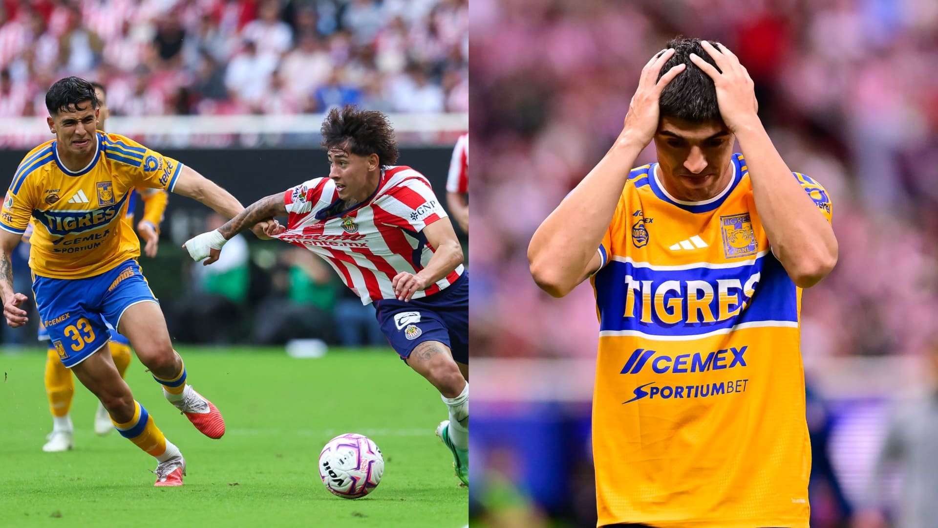 El juego de Chivas vs Tigres estuvo marcado por la expulsión de Juan Brunetta MEXSPORT