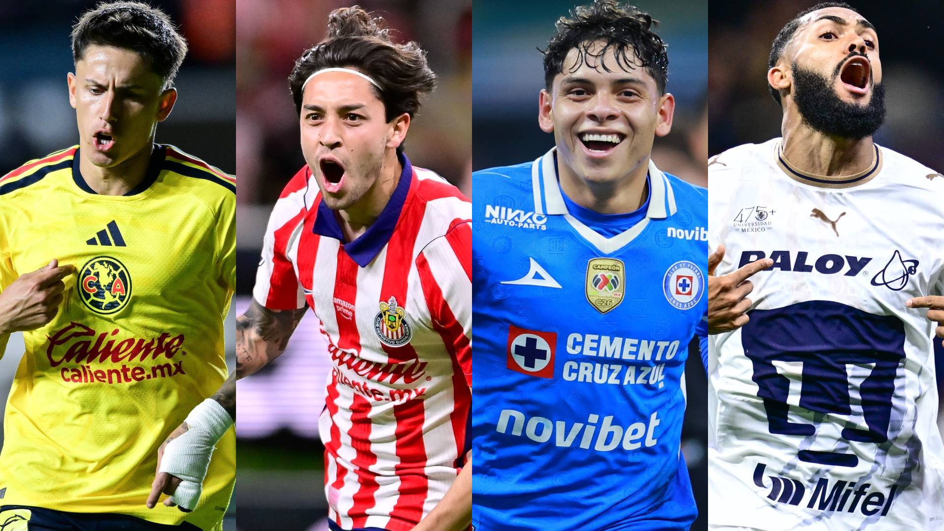 América, Guadalajara, Cruz Azul y Pumas. MEXSPORT