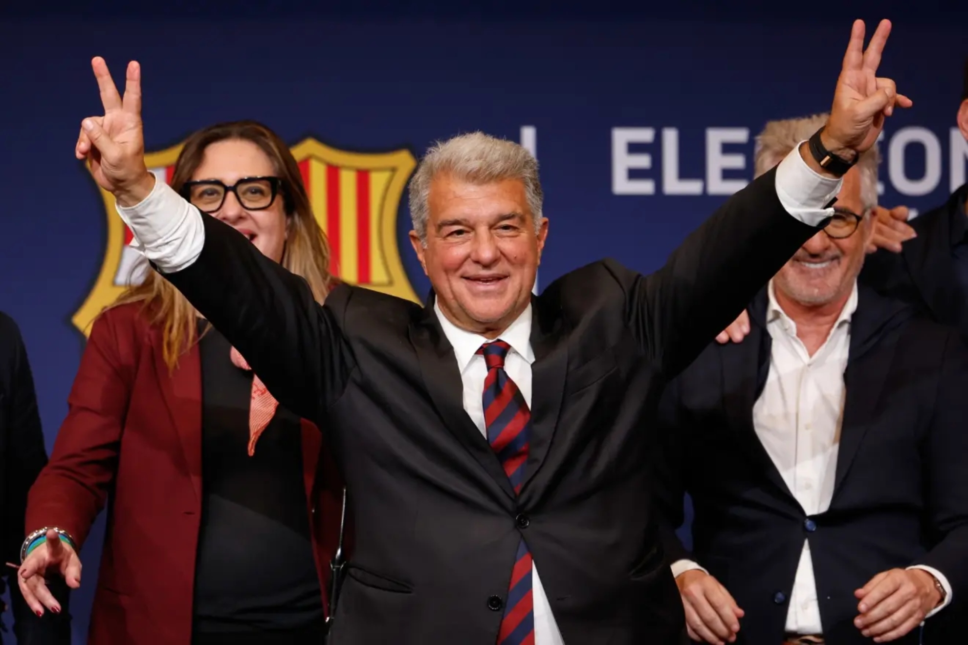 Joan Laporta, el día que fue reelegido como presidente del Barcelona LAPRESSE