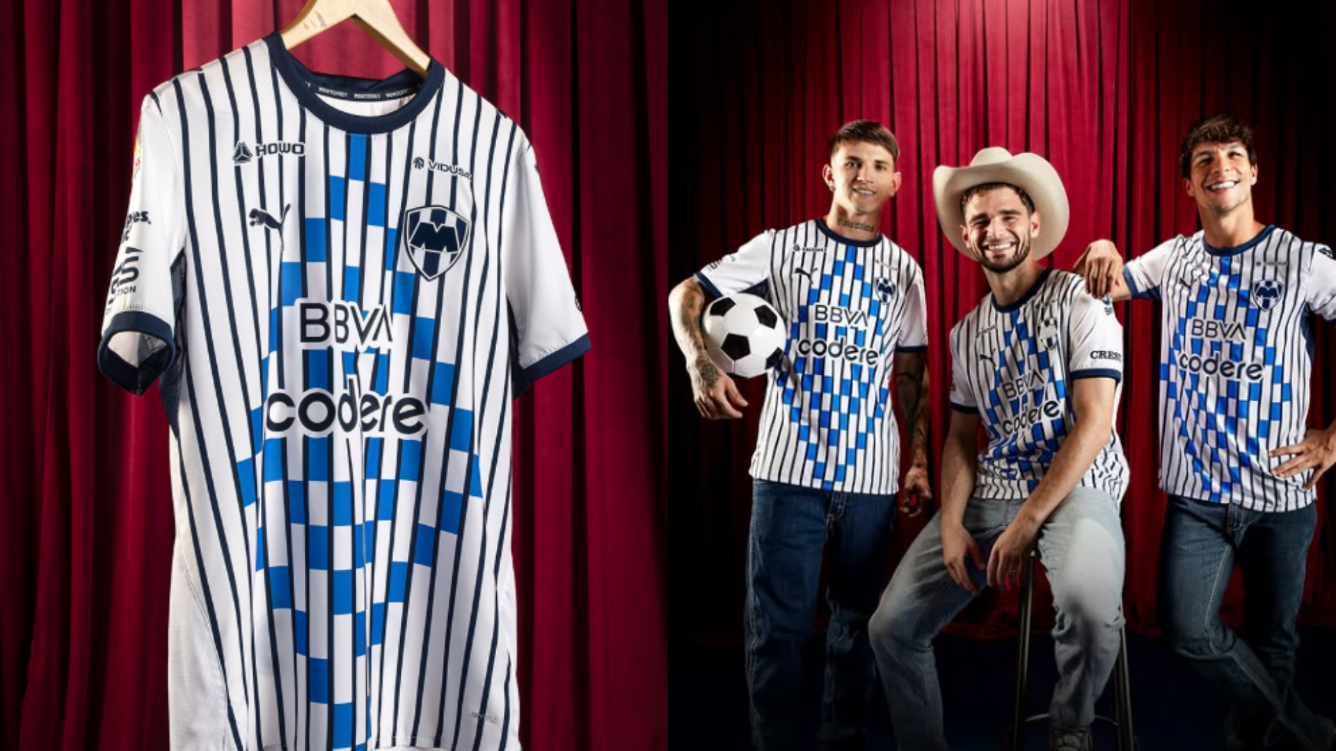 El diseño de la jersey de Monterrey asemeja un acordeón. / ESPECIAL