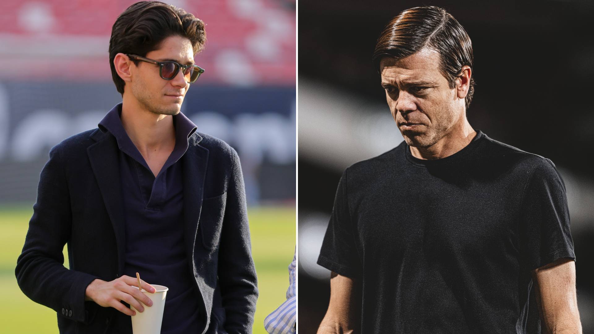 Aleco Irarragorri, presidente de Santos, y Esteban Solari, técnico de Pumas / Mexsport