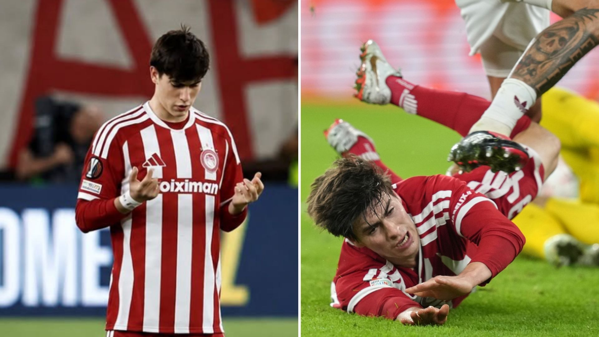 El gol o autogol de Hormiga González que da la victoria al Olympiacos / ESPECIAL