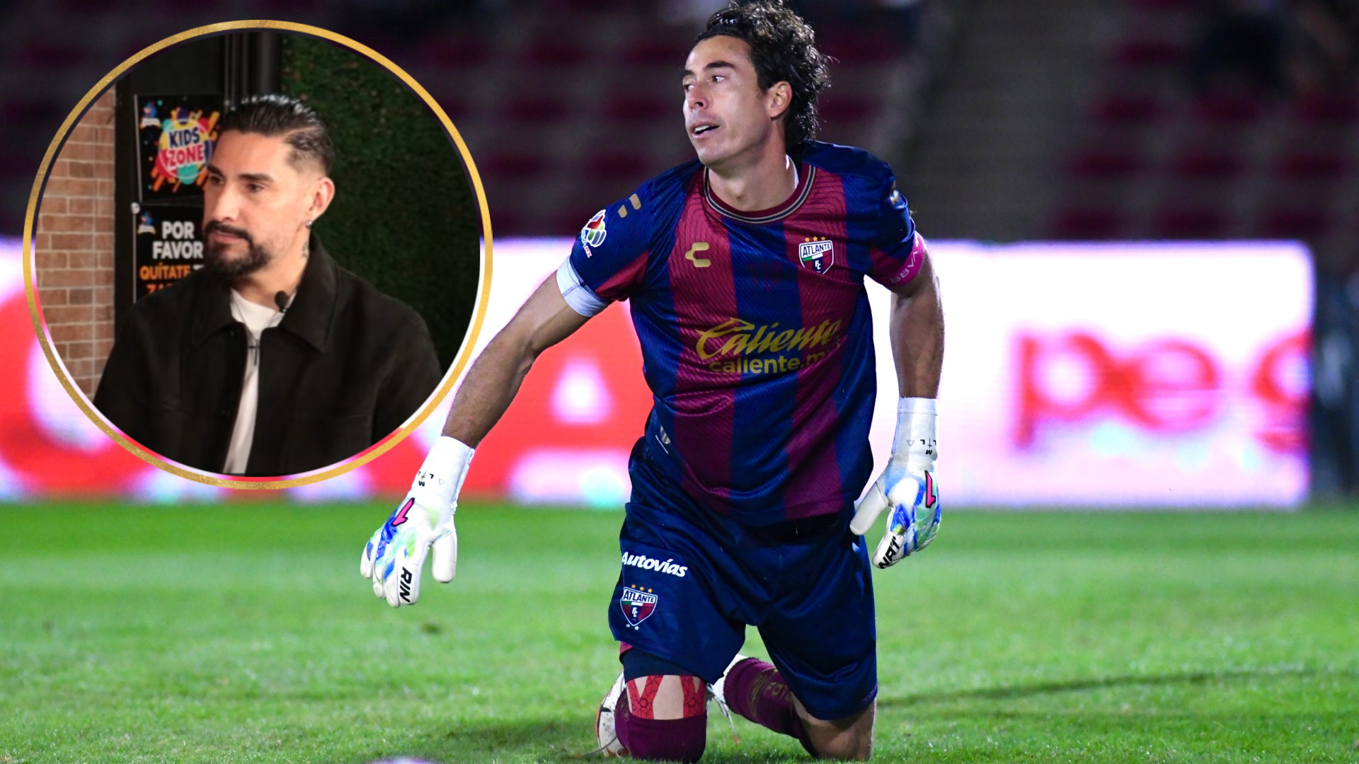 Yosgart y Jiménez tuvieron una charla en la que recordaron varios momentos del portero del Atlante. MARCAMX