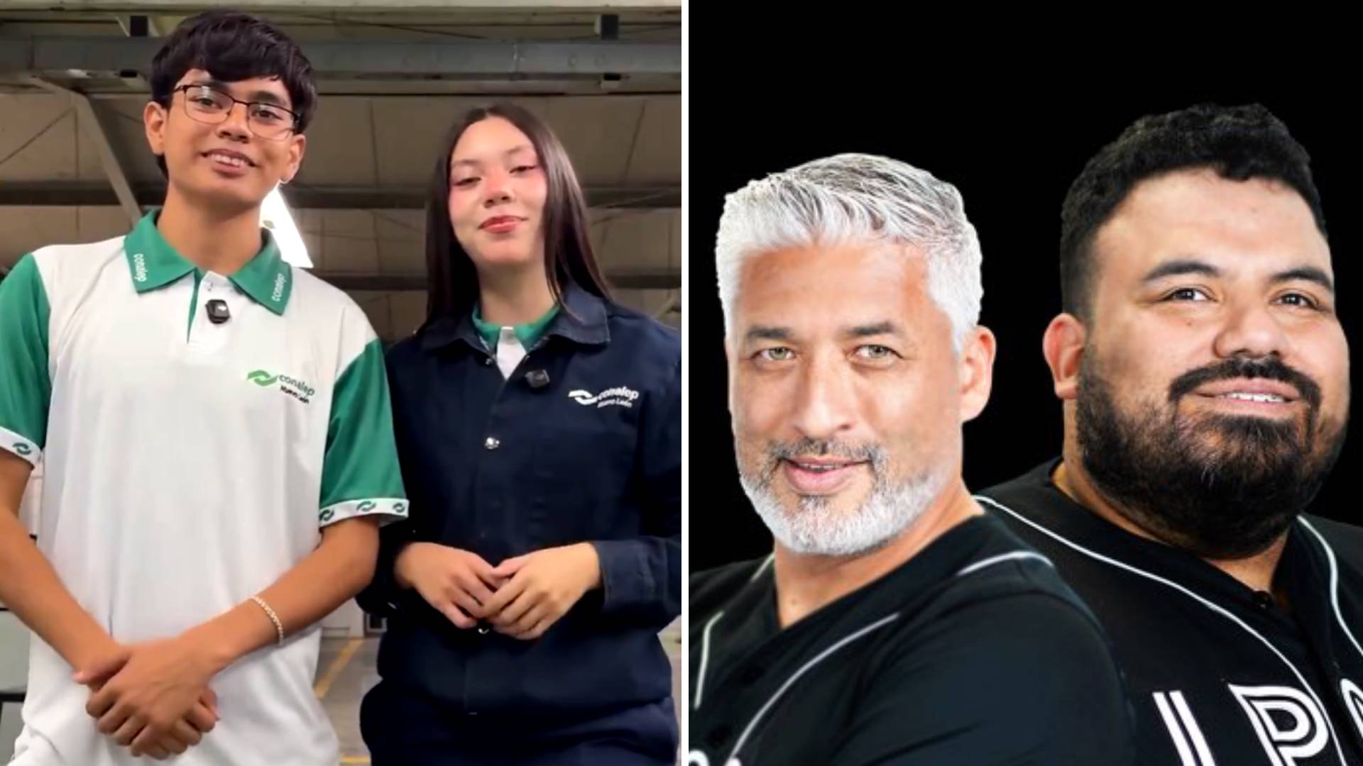 Estudiantes del Conalep ante los influencers de Monterrey Capturas TT / X