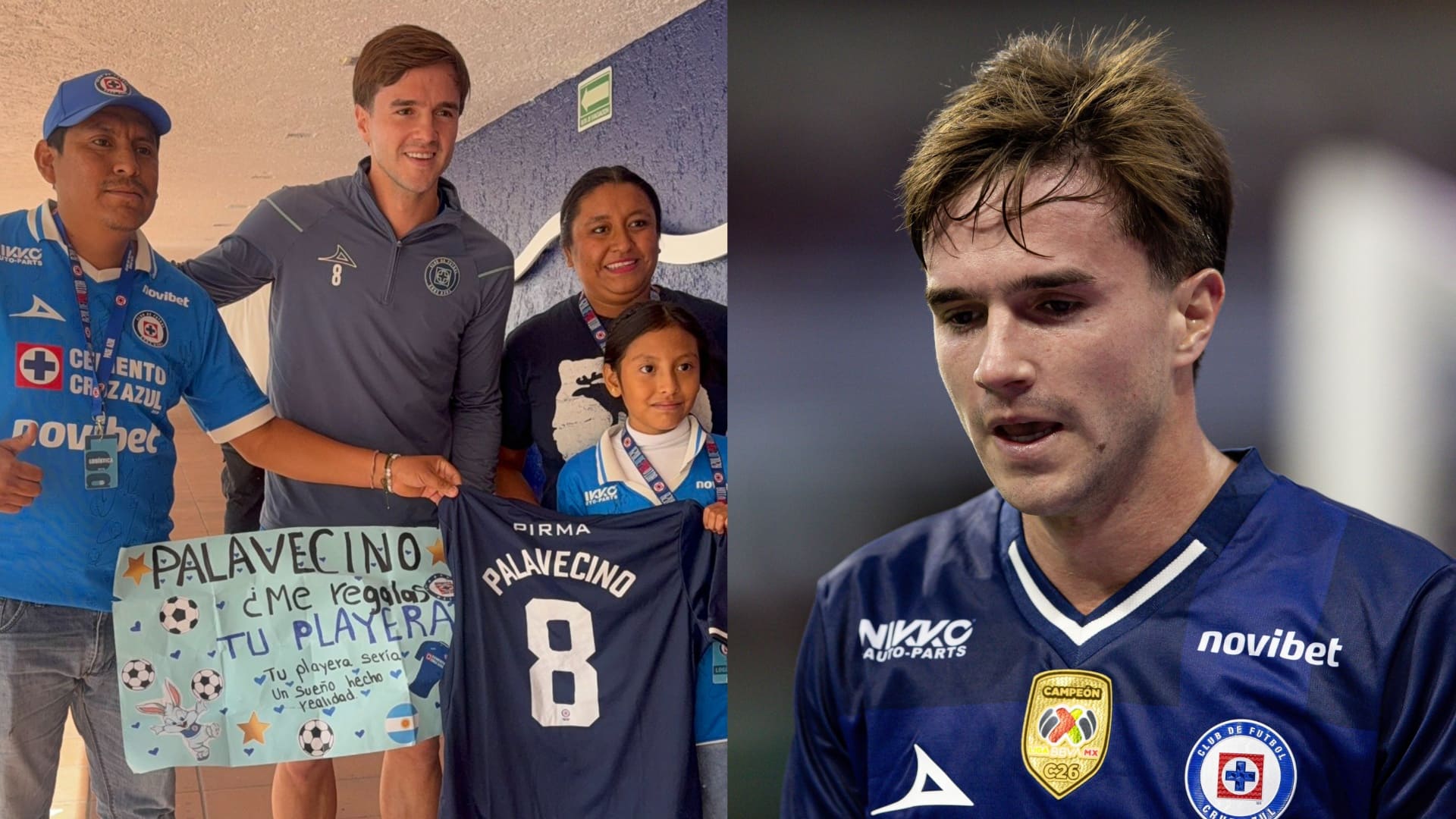 Agustín Palavecino le regaló su playera a una pequeña aficionada de La Máquina ESPECIAL