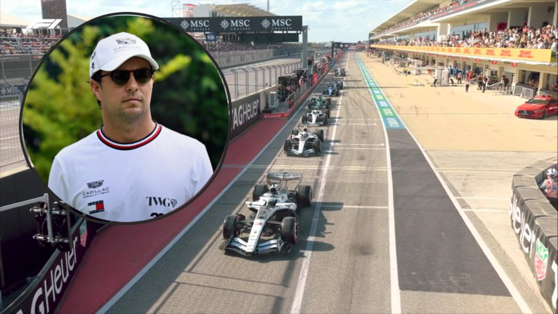 Checo Pérez con un panorama negativo para la carrera de mañana domingo. MARCAMX