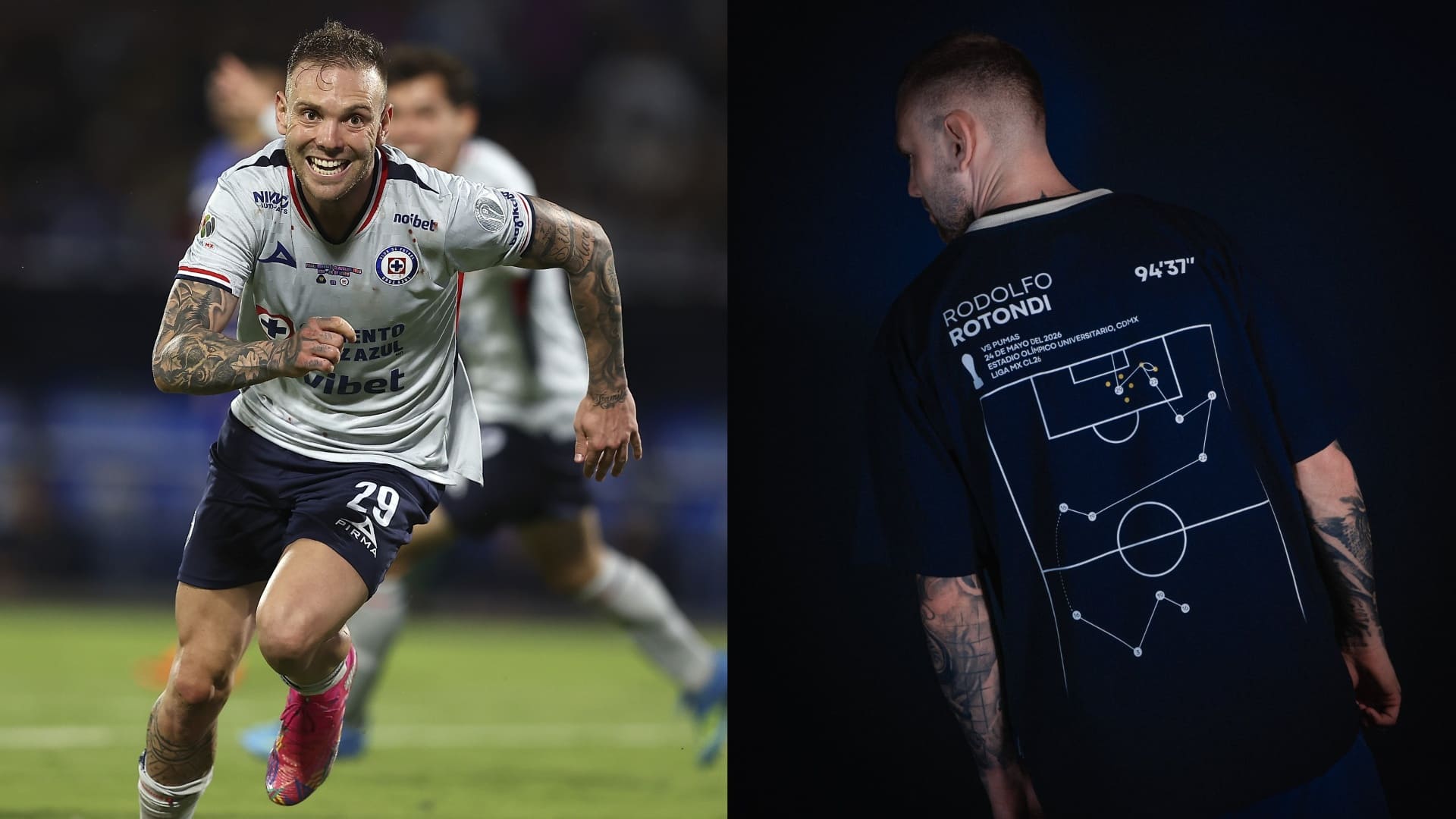 La Máquina puso a la venta una playera conmemorativa del gol de Rotondi contra Pumas MEXSPORT/ESPECIAL