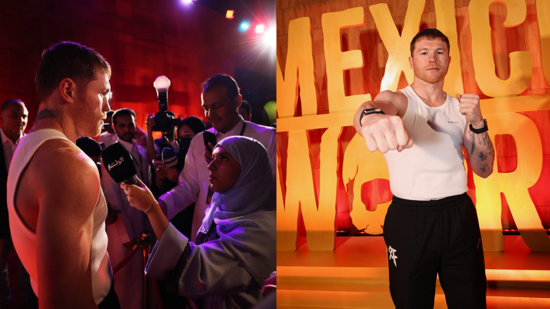 Con mariachis y un ambiente mexicano, el pugilista llegó a la sede de su pelea contra Christian Mbilli. MARCAMX