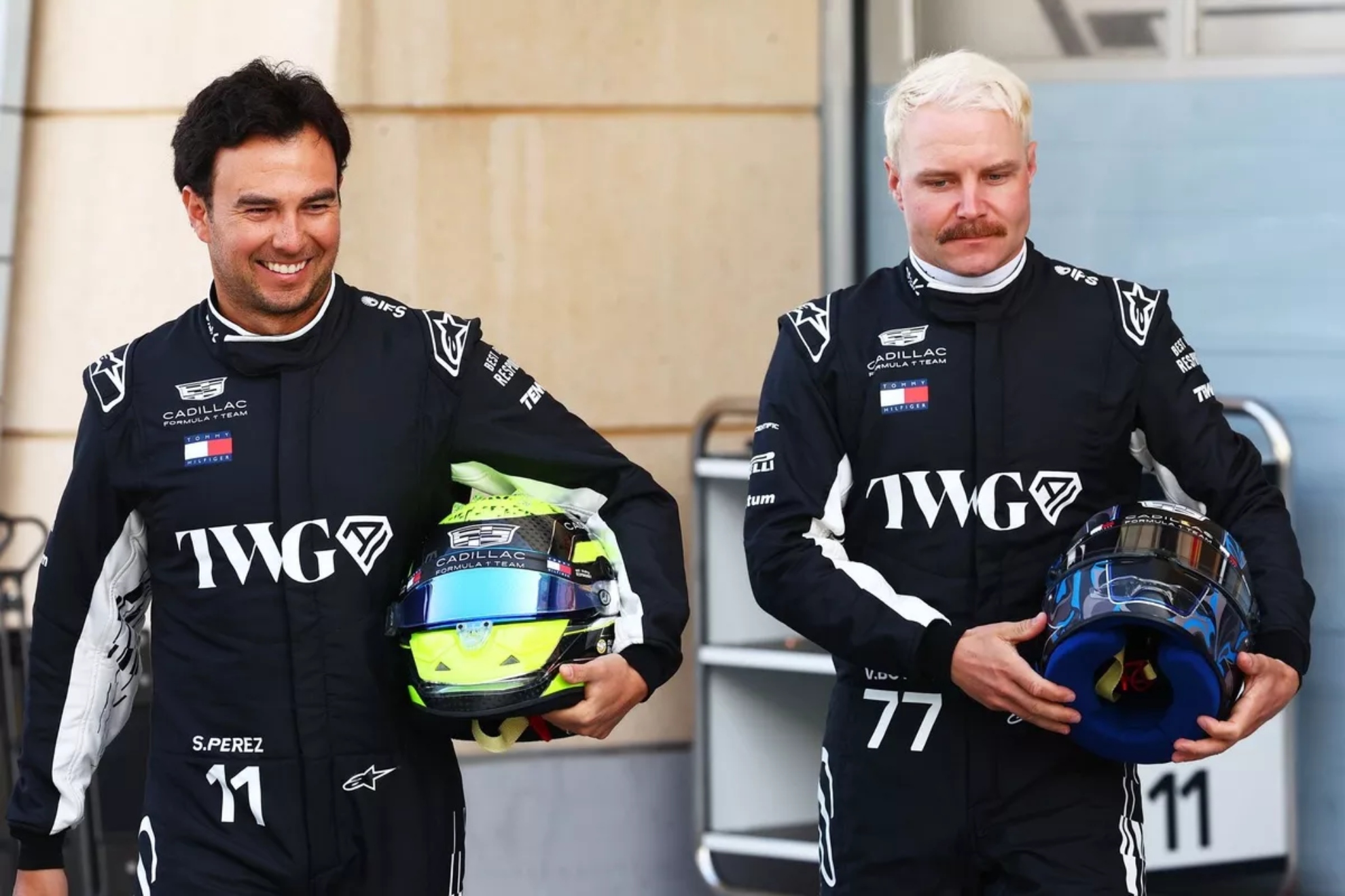 Checo y Bottas, con Cadillac