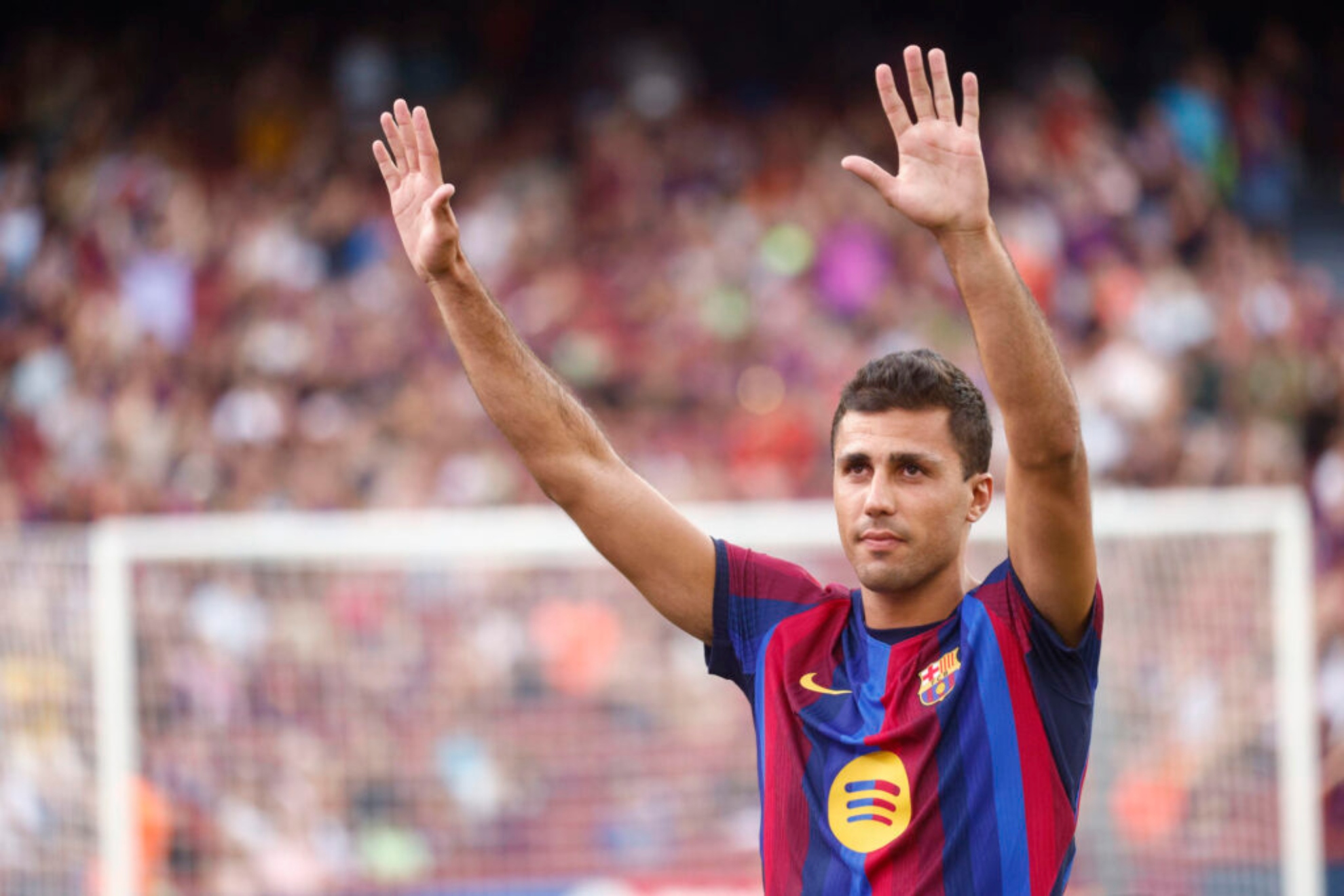 Rodri, en su presentación con el Barcelona EFE