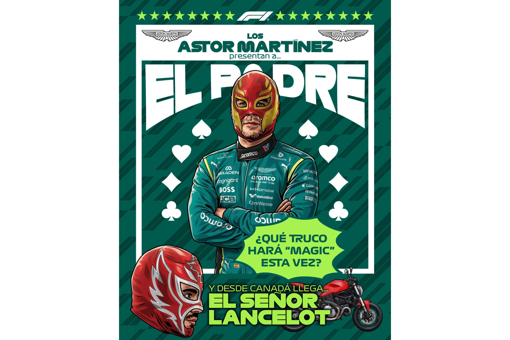 Aston Martin en GP Mexico 2026 Los Astor Martínez junto al 'Padre', Fernando Alonso / F1 Actualizado: 29/10/2026 11:00 horas