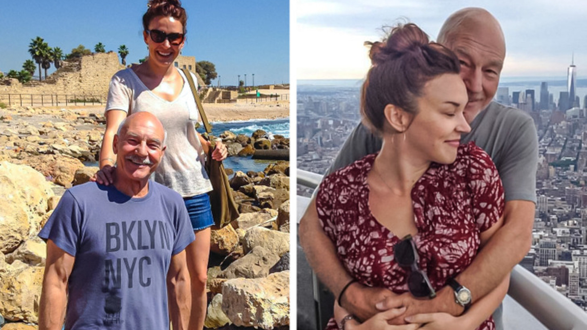 Patrick Stewart y su esposa