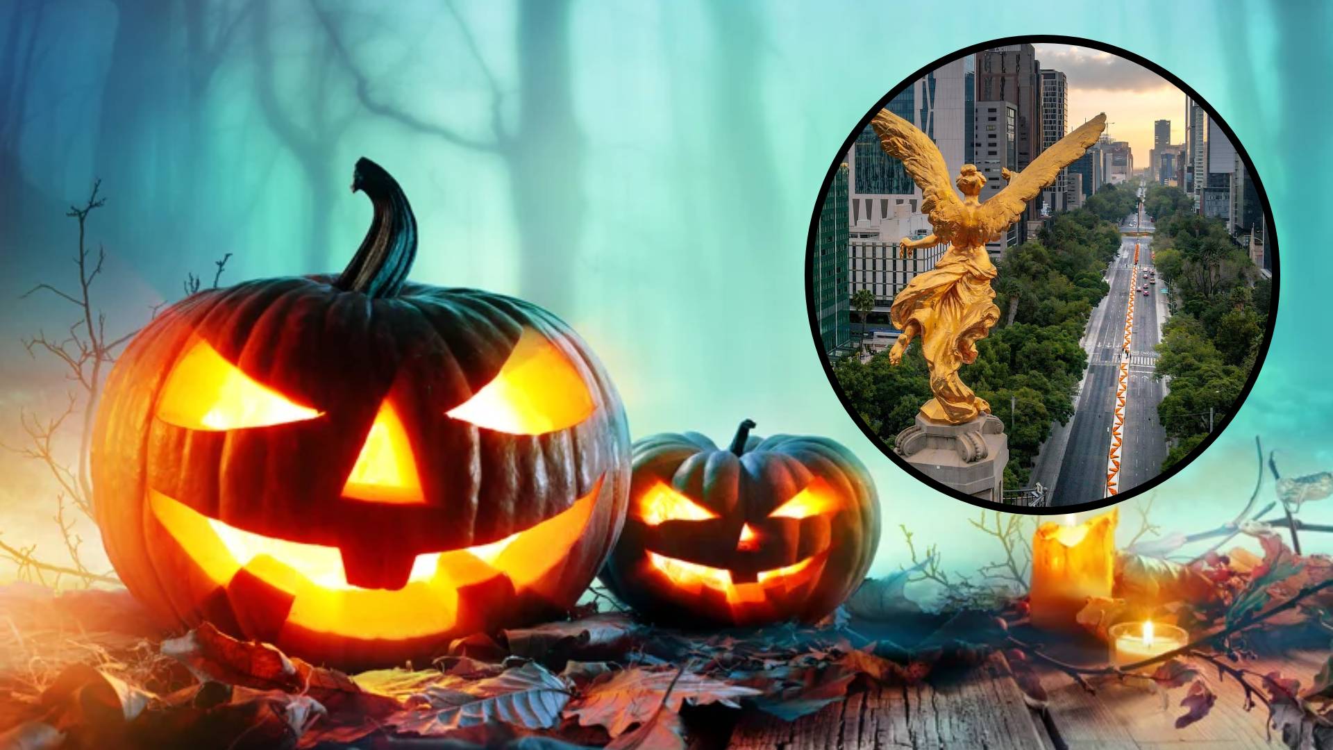 Halloween en la Ciudad de México Captura IA / X
