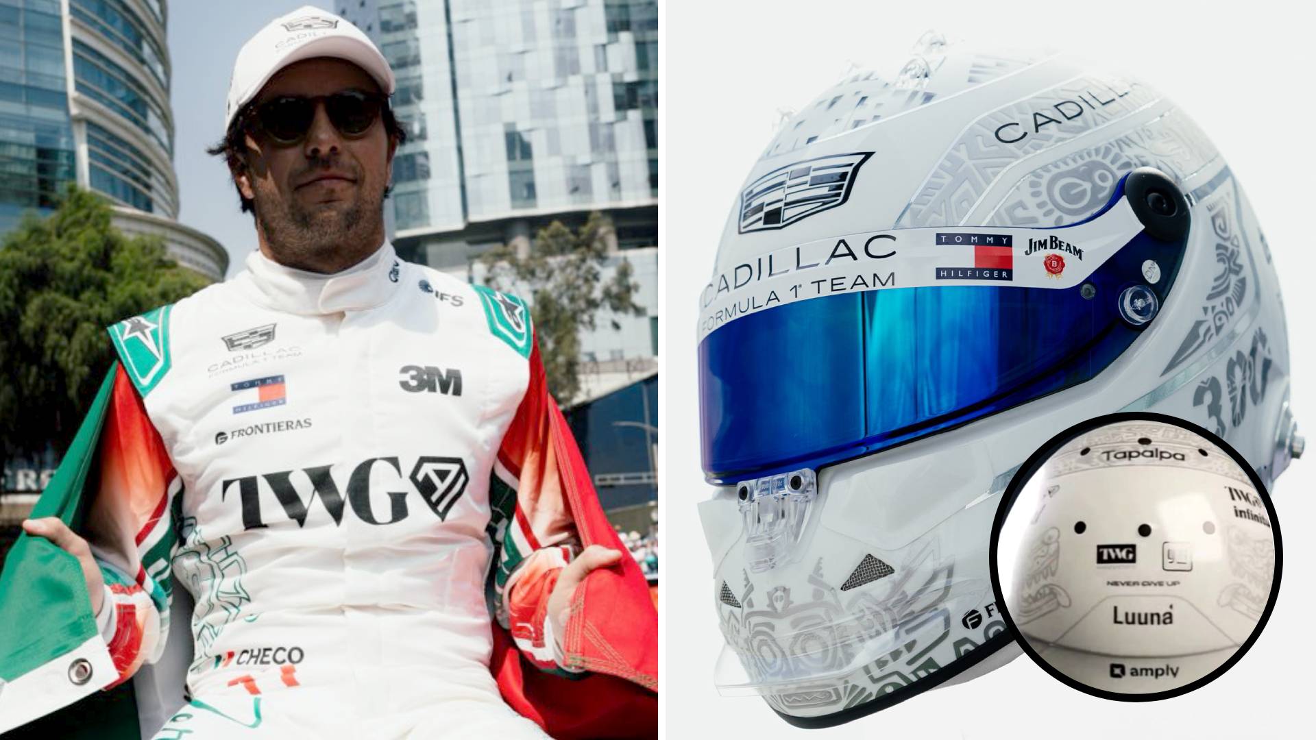 Sergio Pérez y su casco para el GP CDMX Capturas X