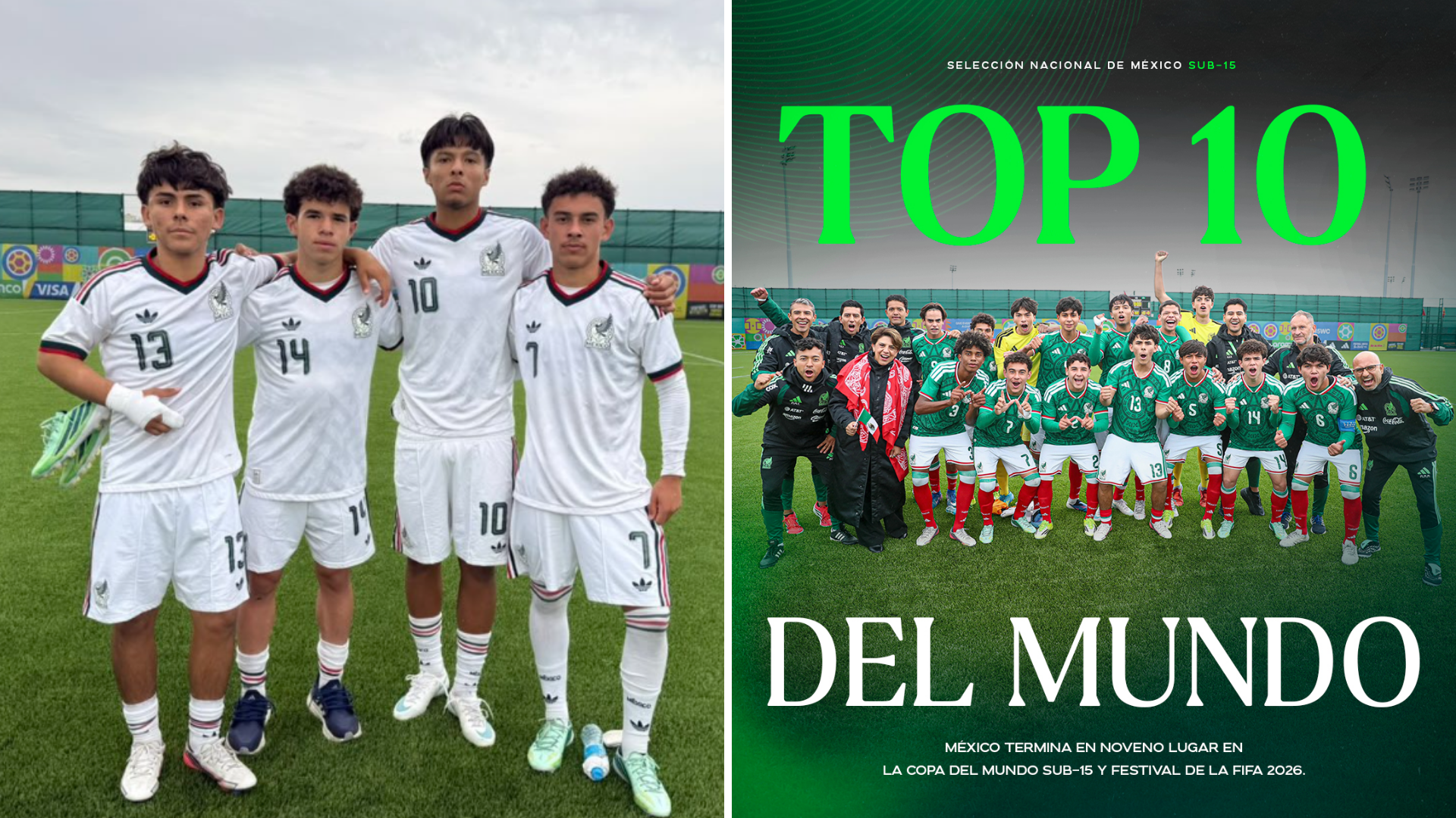 Selección Mexicana Sub-15 finaliza en el Top-10 de la Copa del Mundo /X@miseleccionsubs