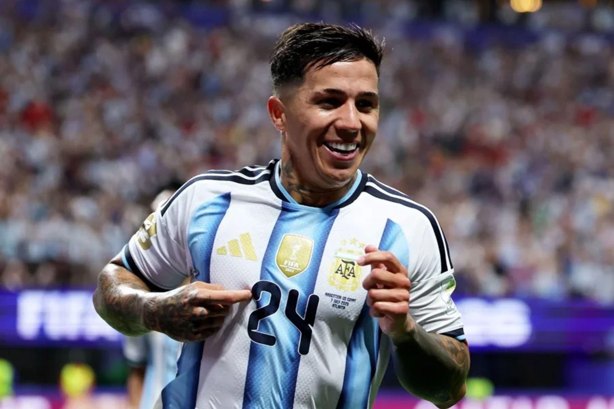 Enzo Fernández, con Argentina EFE
