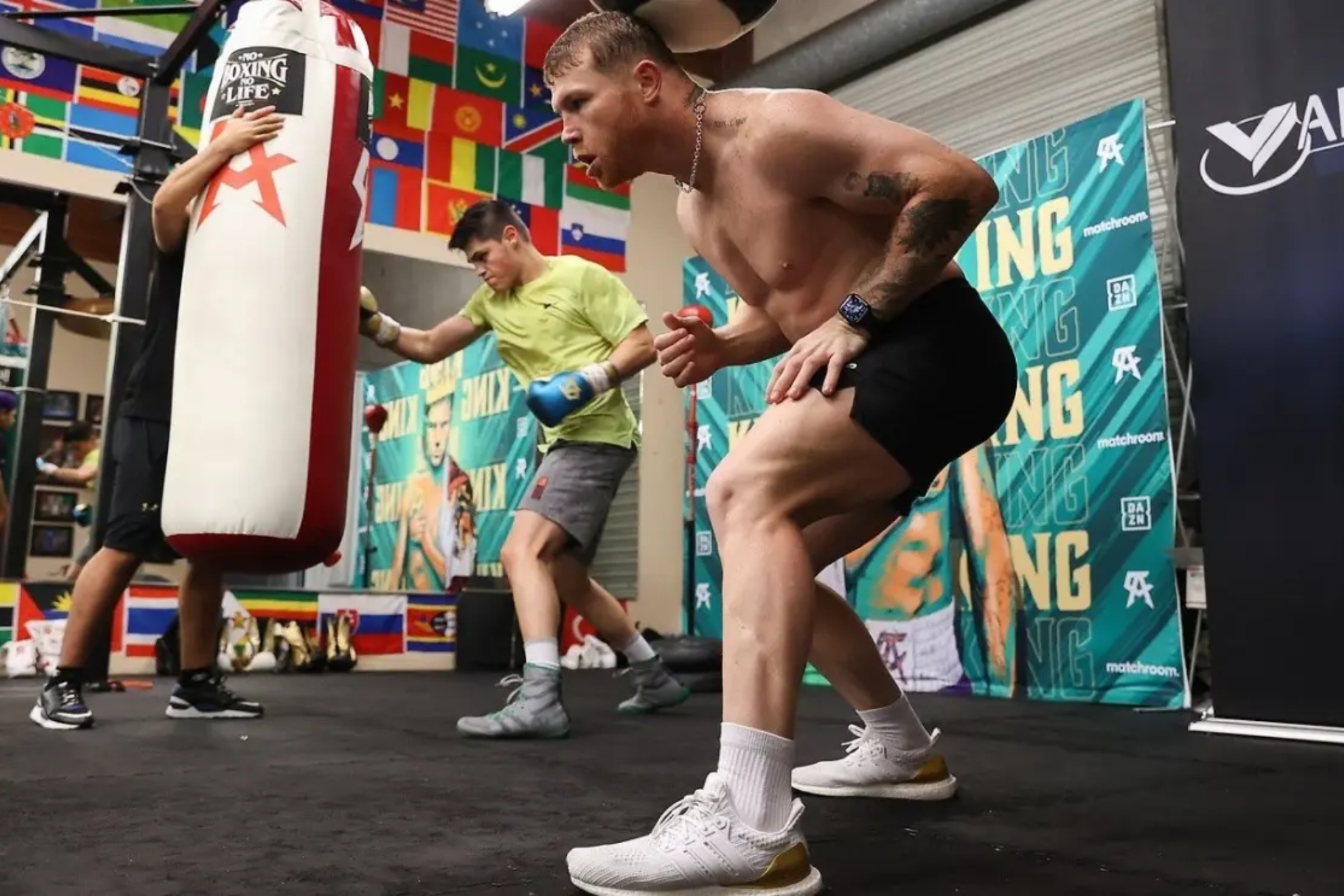Canelo, durante un entrenamiento